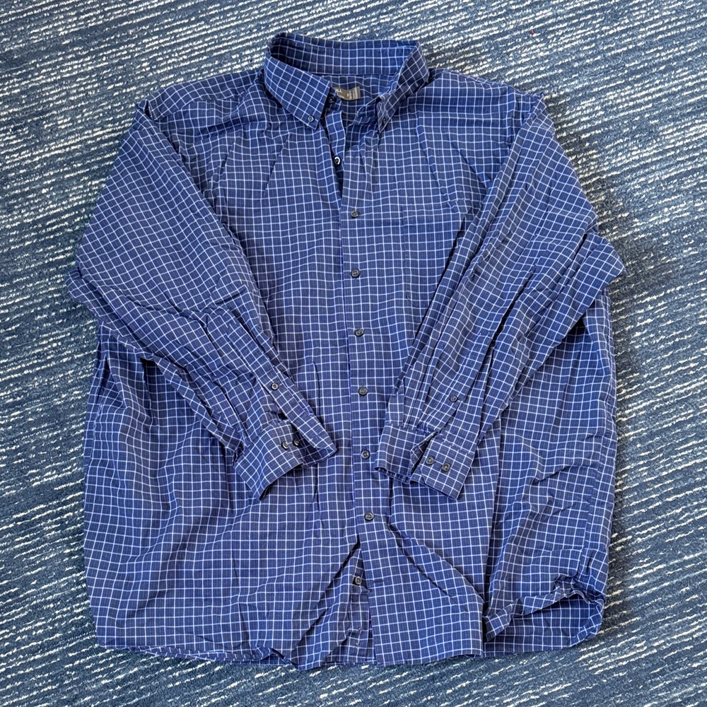 Oak Hill Premium Navy Checkered Men's Casual Shirt